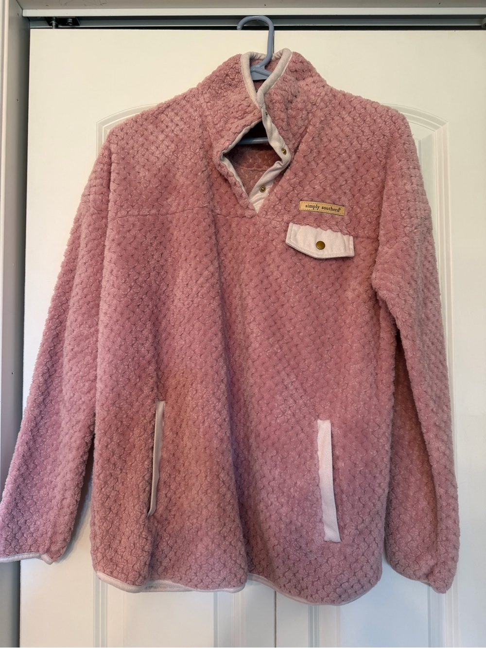 Simply Southern Dawn Long Sleeve Soft Sherpa Pullover Sweatshirt